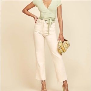 Reformation Vintage High Straight Crop Jeans 25